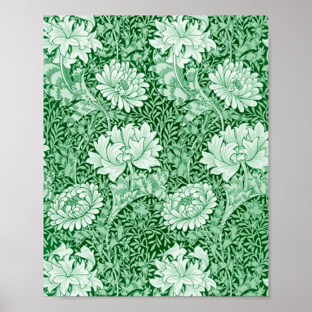 Poster Chrysanthemum Green, William Morris (Frente)