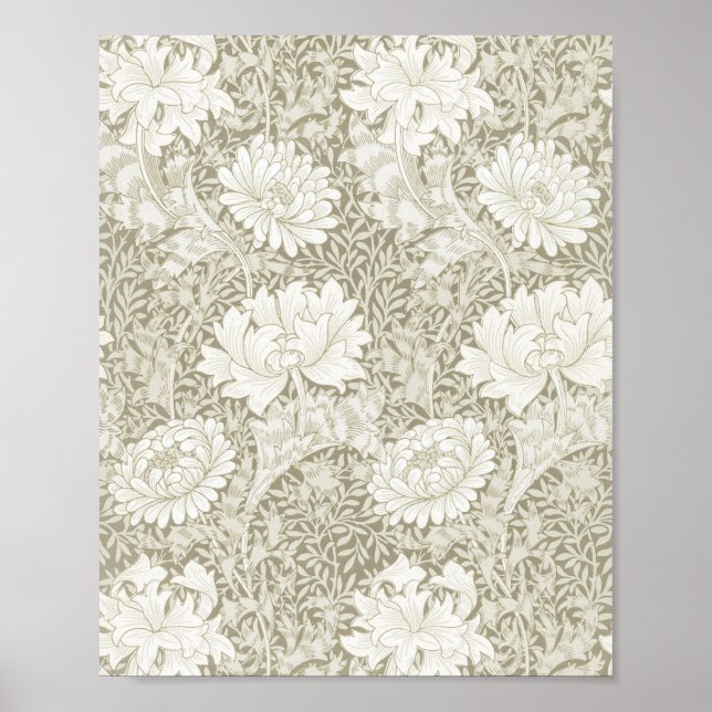 Poster Chrysanthemum Ivory, William Morris (Frente)