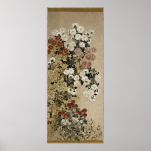 Pôster Chrysanthemums por Master of I-Nen Seal
