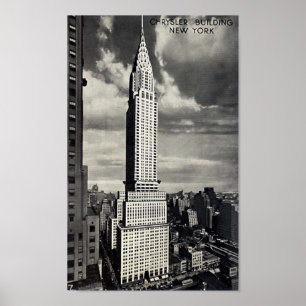 Poster - Chrysler que constrói, NYC