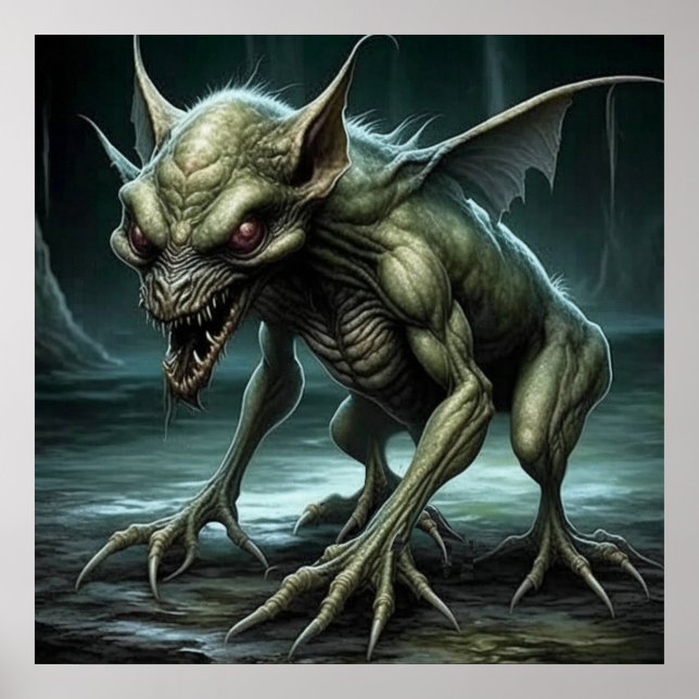 Poster Chupacabra - Monstros ou Animais Criptidos (Frente)