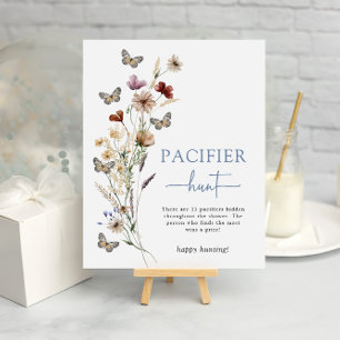 Poster Chupeta Flor Silvestre Azul