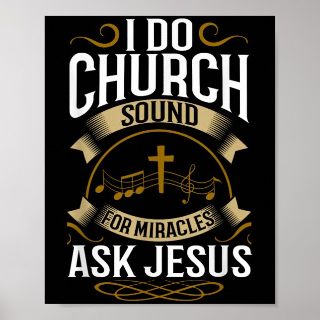 Poster Church Sound Engineer O System Music Christian  (Frente)