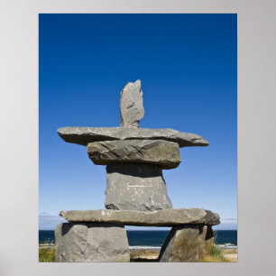 Pôster Churchill, Manitoba. Inukshuk