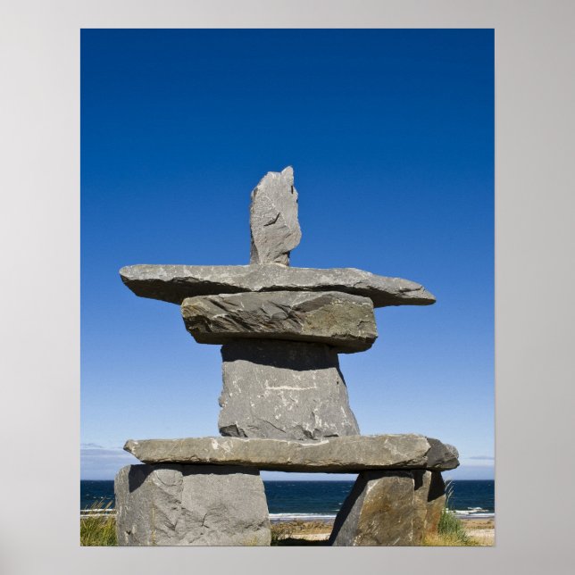 Pôster Churchill, Manitoba. Inukshuk (Frente)