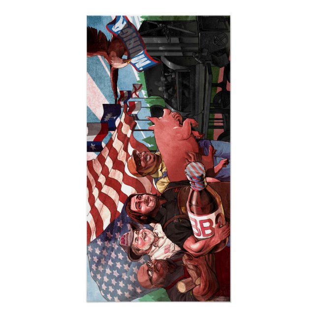 Pôster Churrasco americano de propaganda (sem versão de t (Frente)