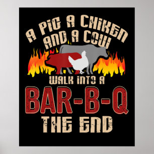 Poster Churrasco B Q Cookie Cookie Furioso Chicken Bar B