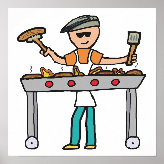Poster Churrasco Barbecue Grillmaster (Frente)