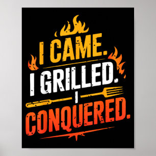 Poster Churrasco bbq piada mestre da grelha pit chef defu