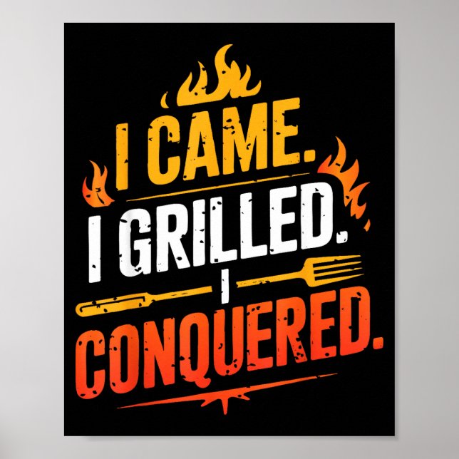 Poster Churrasco bbq piada mestre da grelha pit chef defu (Frente)