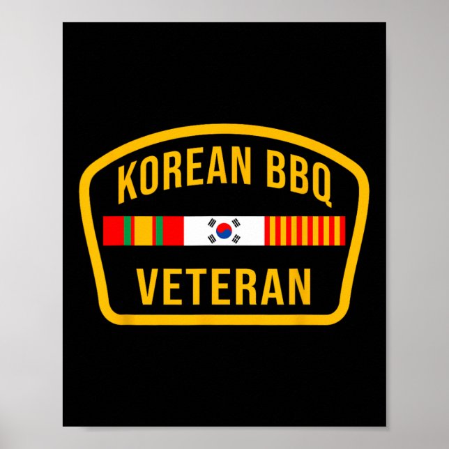 Poster Churrasco coreano Veteran Funny Comida Lover Gym C (Frente)