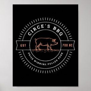 Poster Churrasco da Circe Mitologia Grega Engraçada 1