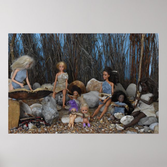 Poster Churrasco da Idade da Pedra (Frente)