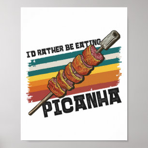 Poster Churrasco de bife com Design de tênis de Comida do