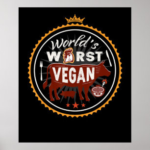 Poster Churrasco De Carne Vegan Pior Do Mundo Vovês