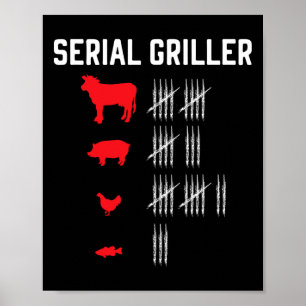 Poster Churrasco de churrasco Serial Griling Grillmaster