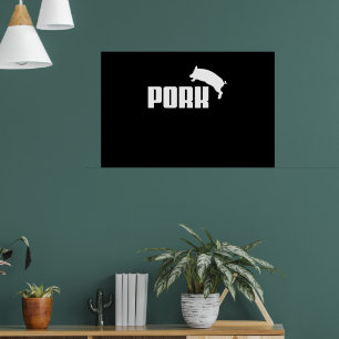 Poster Churrasco de grelhador de carne de porco