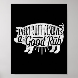 Poster Churrasco Engraçado Camisa Porco Cada Bumbum ama M