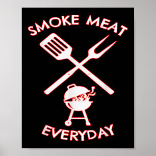 Poster Churrasco Engraçado Carne Fumada Cotidiana Pai