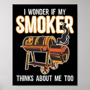 Poster Churrasco Engraçado Eu Me Pergunto Se Meu Defumado