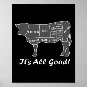 Poster Churrasco Gráfico Engraçado Personalizado Brisket