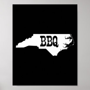 Poster Churrasco Oficial Da Carolina Do Norte - Camisas D