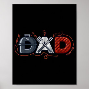 Poster Churrasco Pai Pitmaster Pai Dia dos Pais