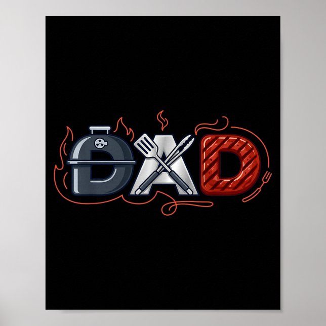 Poster Churrasco Pai Pitmaster Pai Dia dos Pais (Frente)