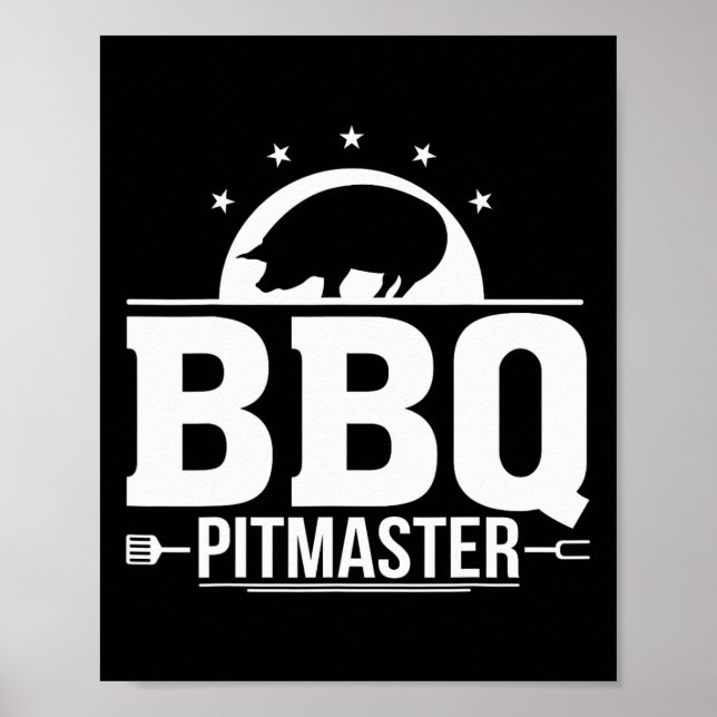 Poster Churrasco Pitmaster Grill Master Tee Para Pistas D (Frente)