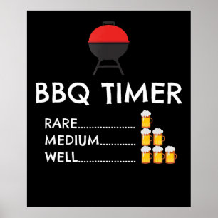 Poster Churrasco Presente de Grelha Funny Grill do Churr