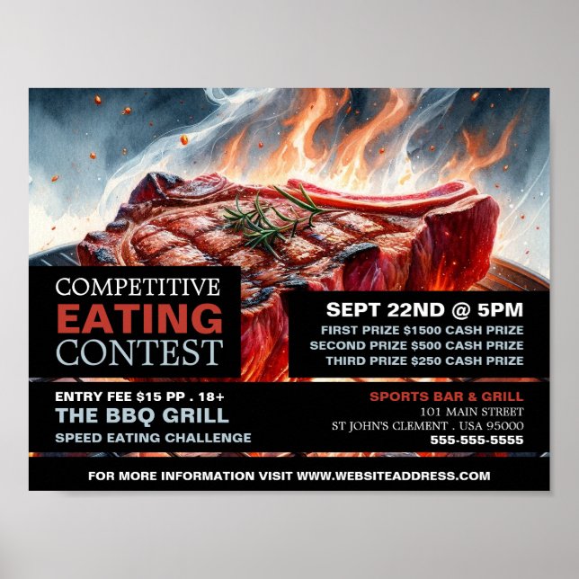 Poster CHURRASCO Steak - Concurso Competitivo/Rápido (Frente)