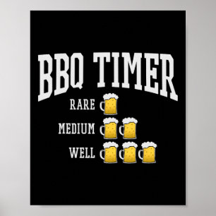 Poster Churrasco Timer Funny Grill Chef Griling Cozinhar