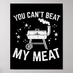 Poster Churrasco Você Não Pode Bater Meu Churrasco Engraç