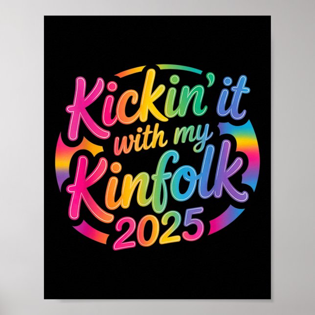 Poster Chutar Com Minha Reunião Familiar Engraçada Do Kin (Frente)