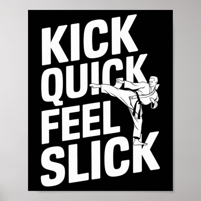 Poster Chutar Slick Rápido - Karate (Frente)