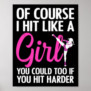 Poster Chute Boxe Legal Para Mulheres Meninas Taekwondo K