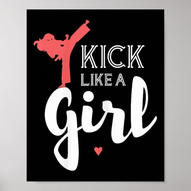 Poster Chute Como Uma Garota Karate Lutando Presente Espo (Frente)