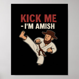 Poster Chute-Me Im Amish Karate Spin Kick