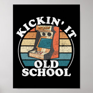 Poster Chute o vídeo do jogo de Arcade do Retro 80s da Es