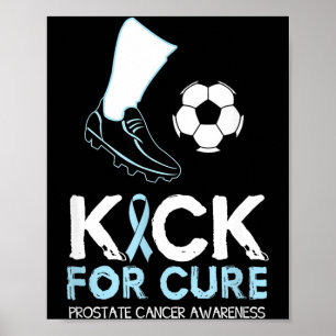 Poster Chute para design de bola de futebol câncer de pró