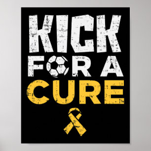 Poster Chute Para Uma Cura Futebol Conscientização do Cân