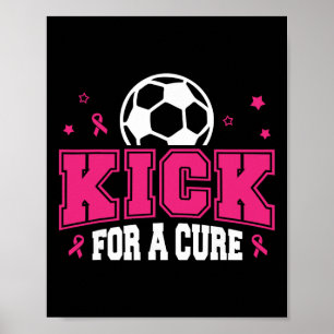 Poster Chute Para Uma Cura Futebol Conscientização do Cân