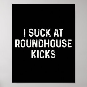 Poster Chute Redondo de Kickboxing Muay Thai Engraçado