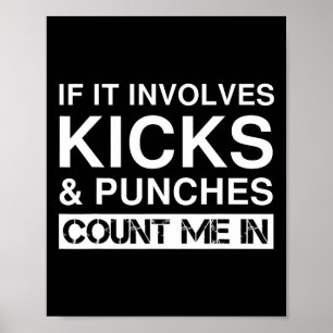 Poster Chutes e Socos Engraçados Kickboxing