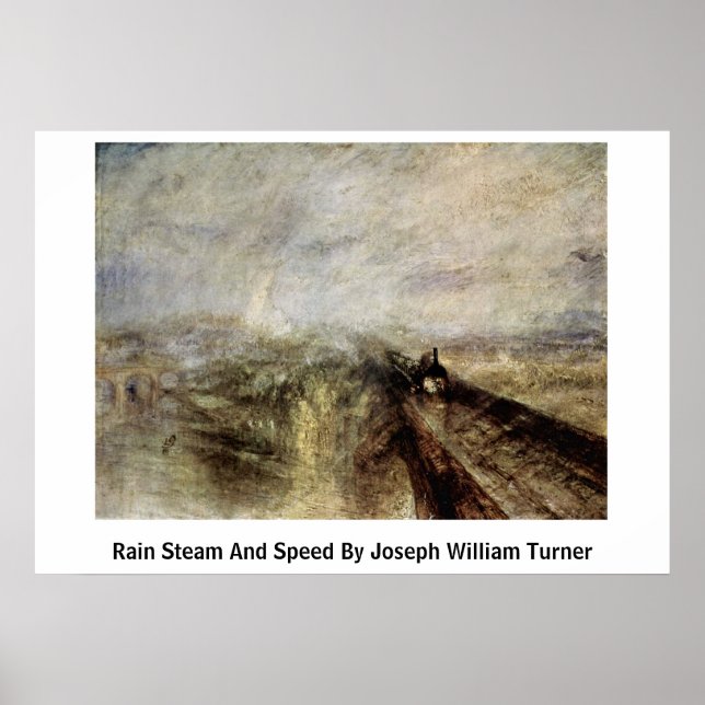 Poster Chuva A Vapor E Velocidade De Joseph William Turne (Frente)