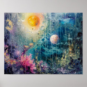 Poster Chuva Celestial: Uma Sonha de Coral Interestelar