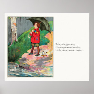 Poster Chuva, Chuva, Afaste-Se - Mamãe Ganha Rhyme