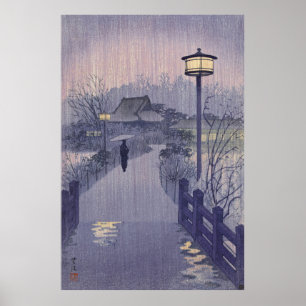 Poster Chuva Crepuscular no Caminho para Shinobazu no Jap