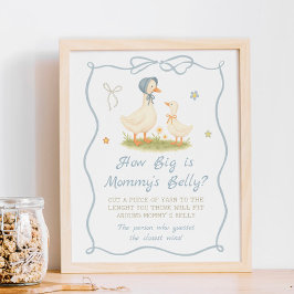 Poster Chuva de Amor Baby shower Quão Grande é a Barriga 