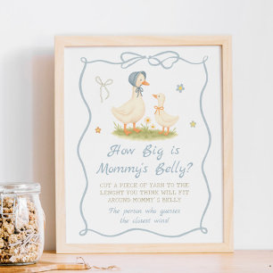 Poster Chuva de Amor Baby shower Quão Grande é a Barriga